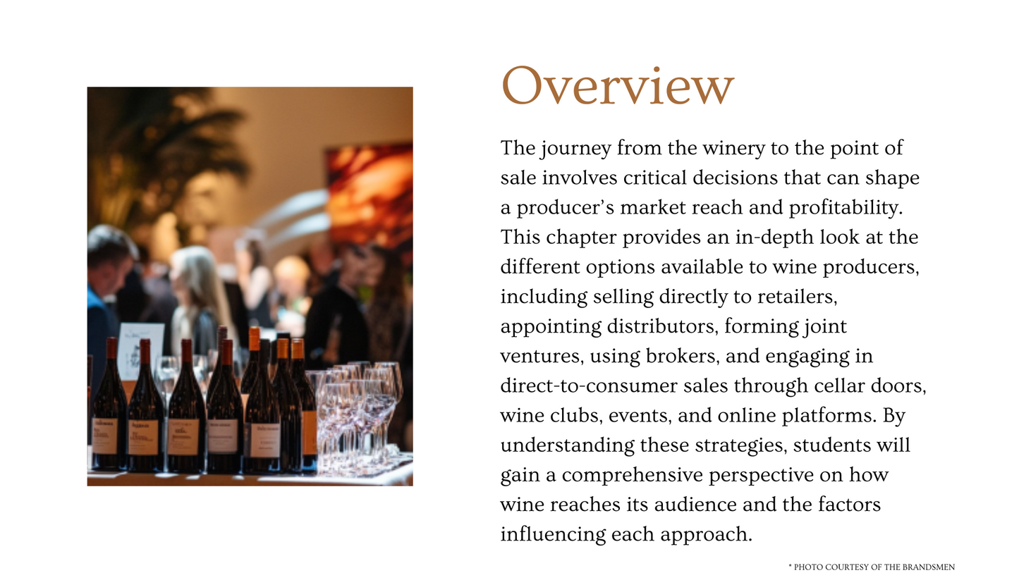 Chapter 4.22 - Strategies for Getting Wine to Market: Distribution and Sales Options