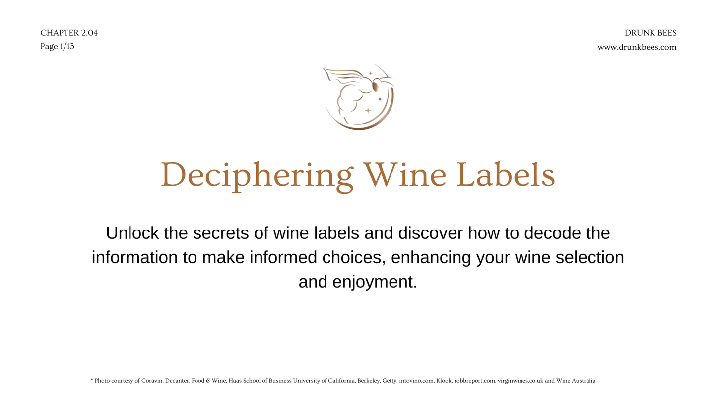 Chapter 2.04 - Deciphering Wine Labels