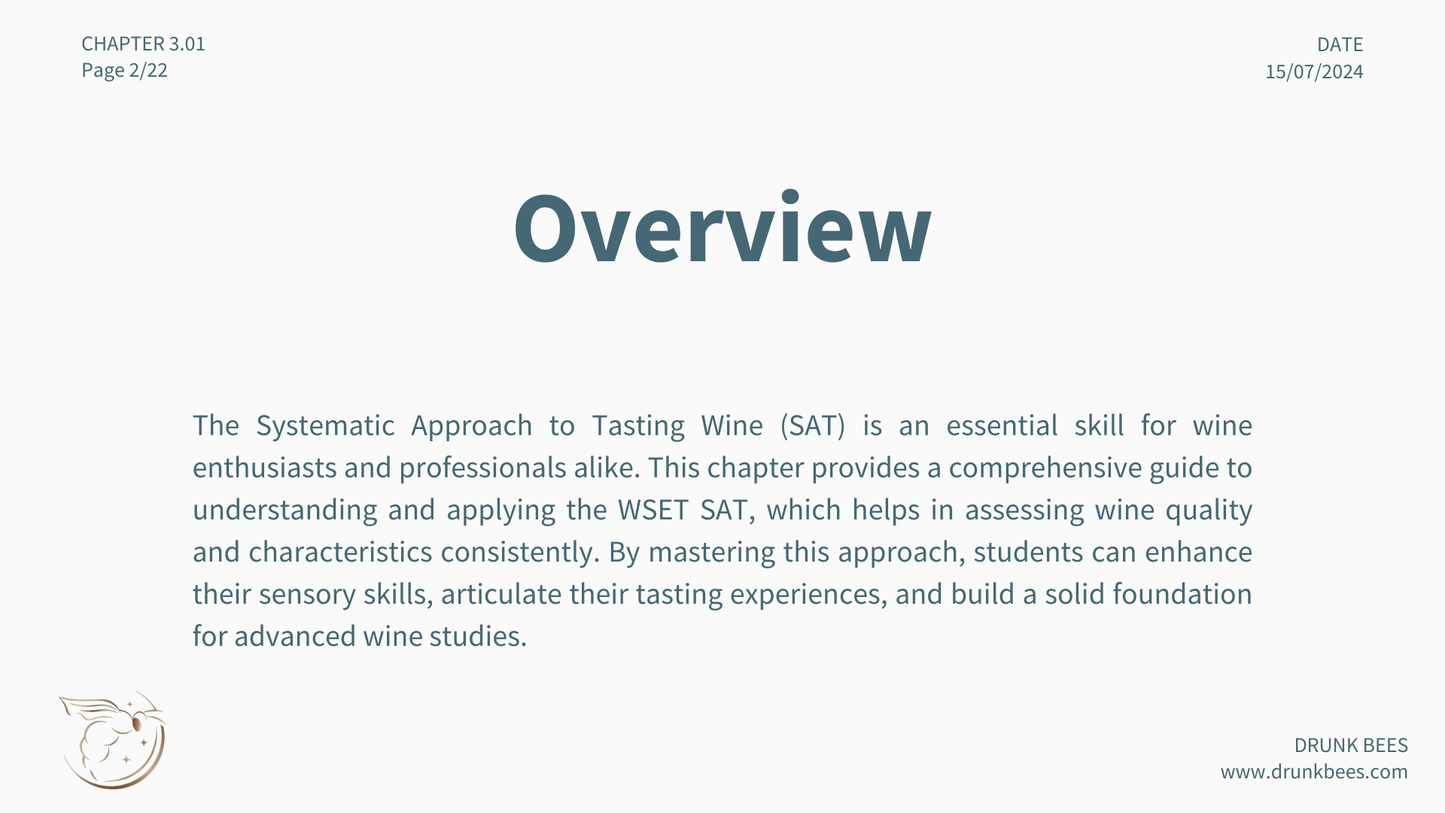 Chapter 3.01 - Mastering the Systematic Approach to Tasting Wine