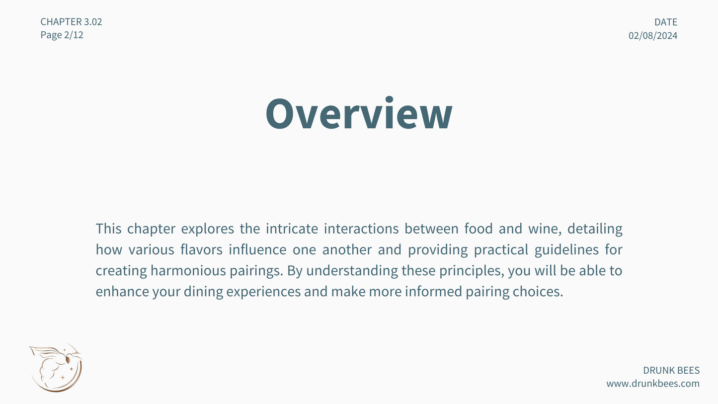 Chapter 3.02 - Optimizing Wine and Food Pairing: Advanced Techniques and Approaches