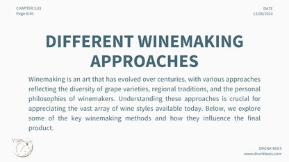 Chapter 3.03 - Core Concepts in Winemaking and Maturation