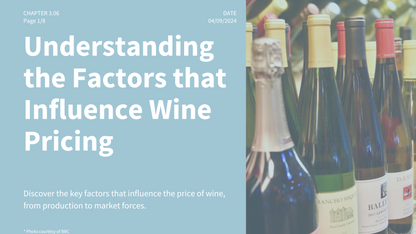 Chapter 3.06 - Understanding the Factors that Influence Wine Pricing