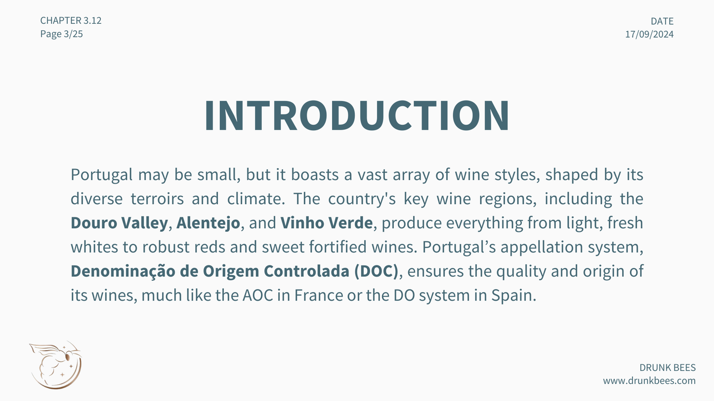 Chapter 3.12 - Portuguese Wines: A Legacy of Tradition and Terroir