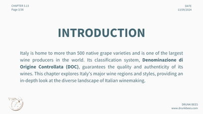 Chapter 3.13 - Italian Wines: A Journey through Northern, Central, and Southern Regions