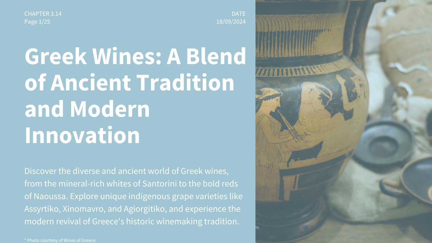 Chapter 3.14 - Greek Wines: A Blend of Ancient Tradition and Modern Innovation