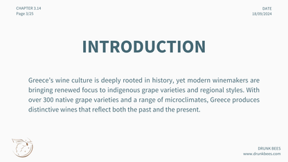 Chapter 3.14 - Greek Wines: A Blend of Ancient Tradition and Modern Innovation