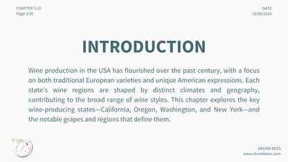 Chapter 3.15 - USA Wines: Exploring America's Diverse Wine Regions