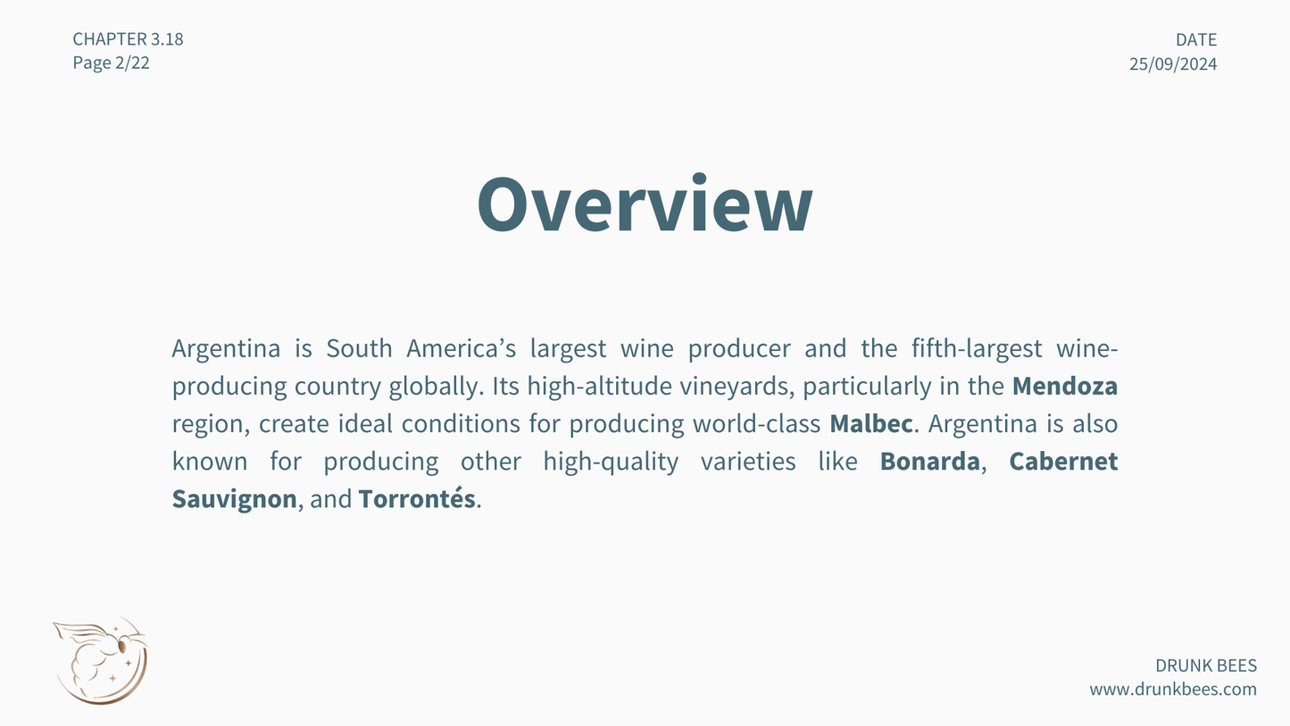 Chapter 3.18 - Argentine Wines: The Land of Malbec and Beyond