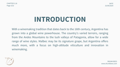 Chapter 3.18 - Argentine Wines: The Land of Malbec and Beyond