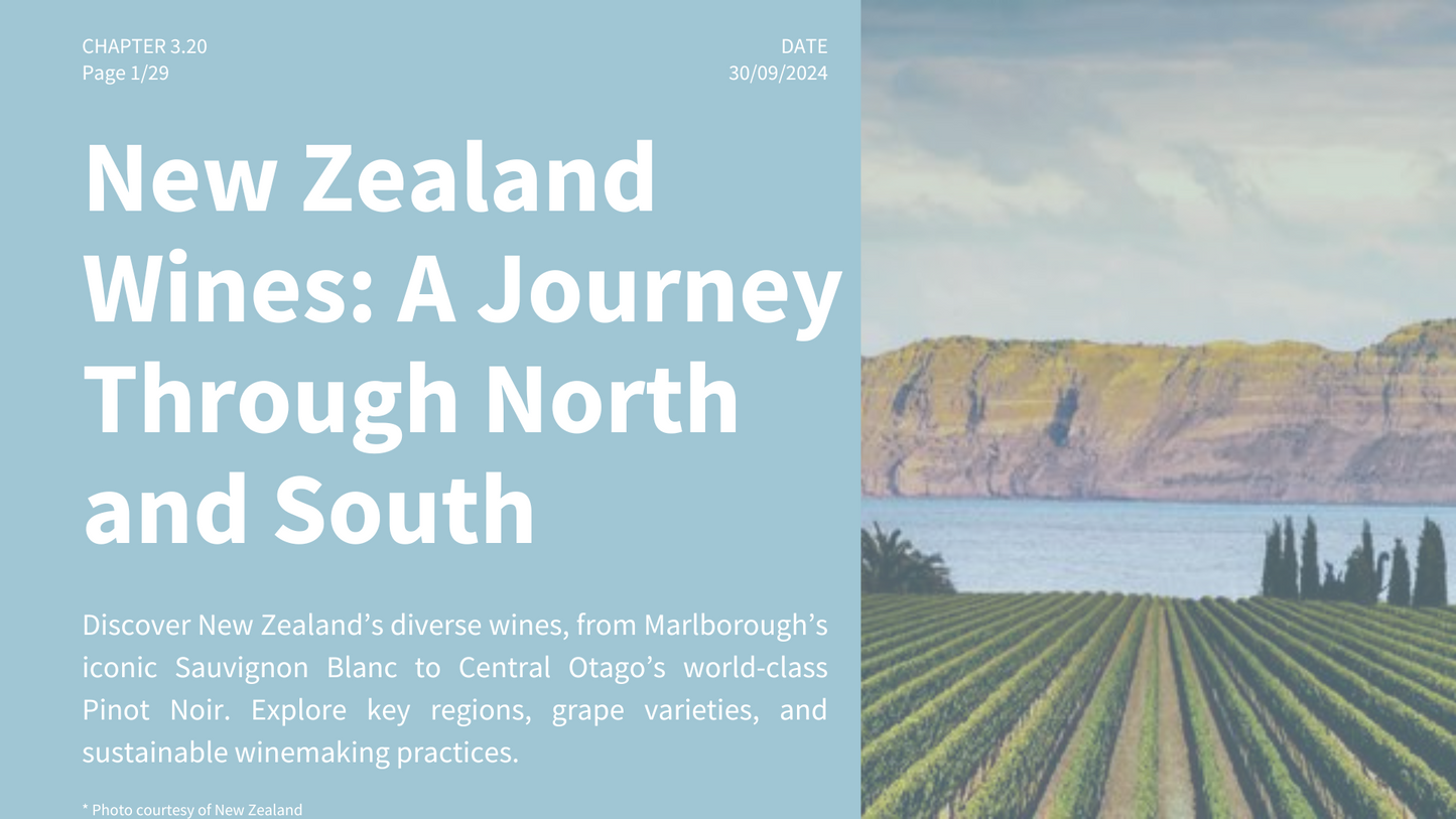 Chapter 3.20 - New Zealand Wines: A Journey Through North and South