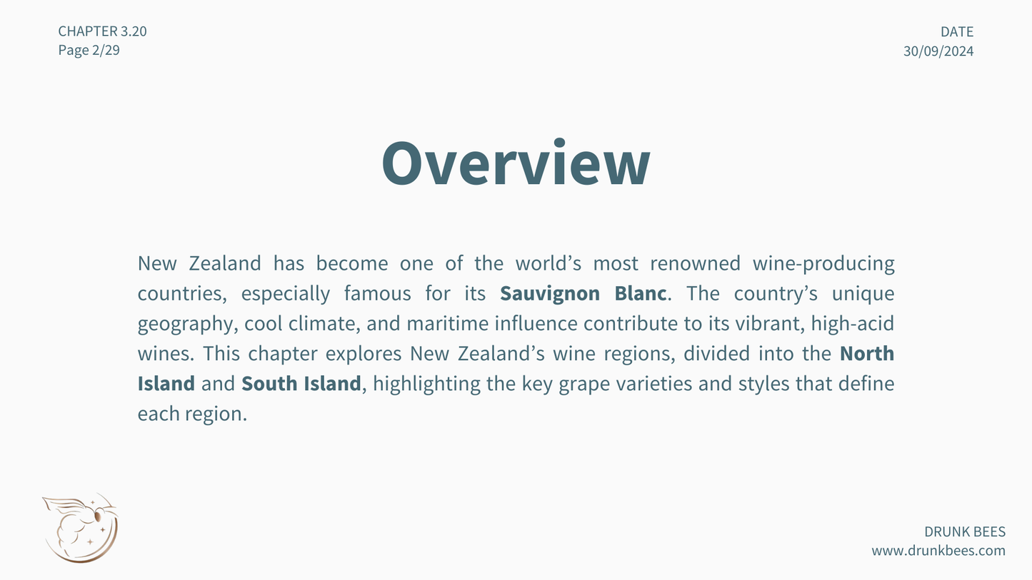 Chapter 3.20 - New Zealand Wines: A Journey Through North and South