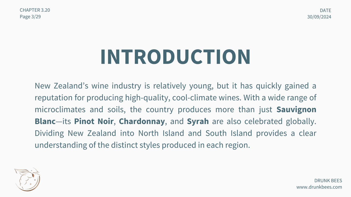 Chapter 3.20 - New Zealand Wines: A Journey Through North and South