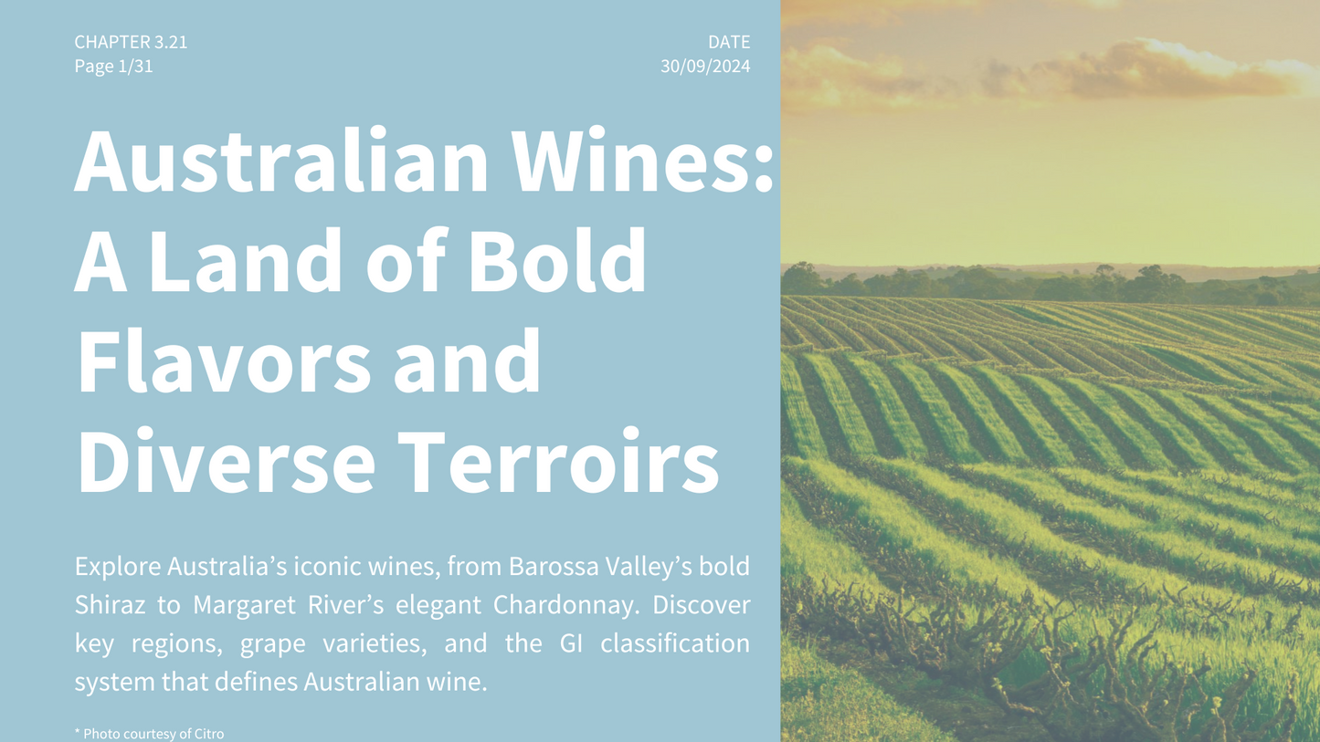 Chapter 3.21 - Australian Wines: A Land of Bold Flavors and Diverse Terroirs