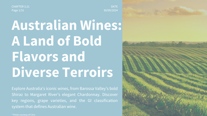 Chapter 3.21 - Australian Wines: A Land of Bold Flavors and Diverse Terroirs