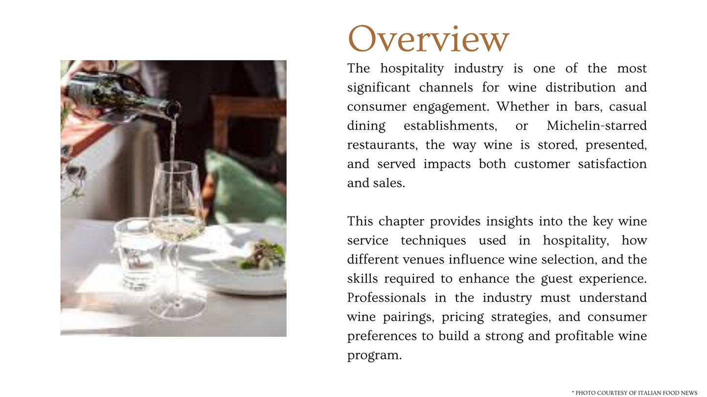 Chapter 4.24 - Hospitality and Wine Service: Connecting Consumers with Fine Wines